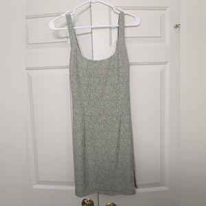 Abercrombie & Fitch Mini Dress || Green w White Flower Pattern